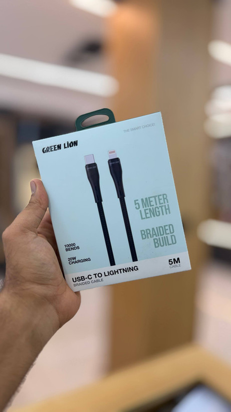 کابل تبدیل USB-C به Lightning گرین لاین 5m
