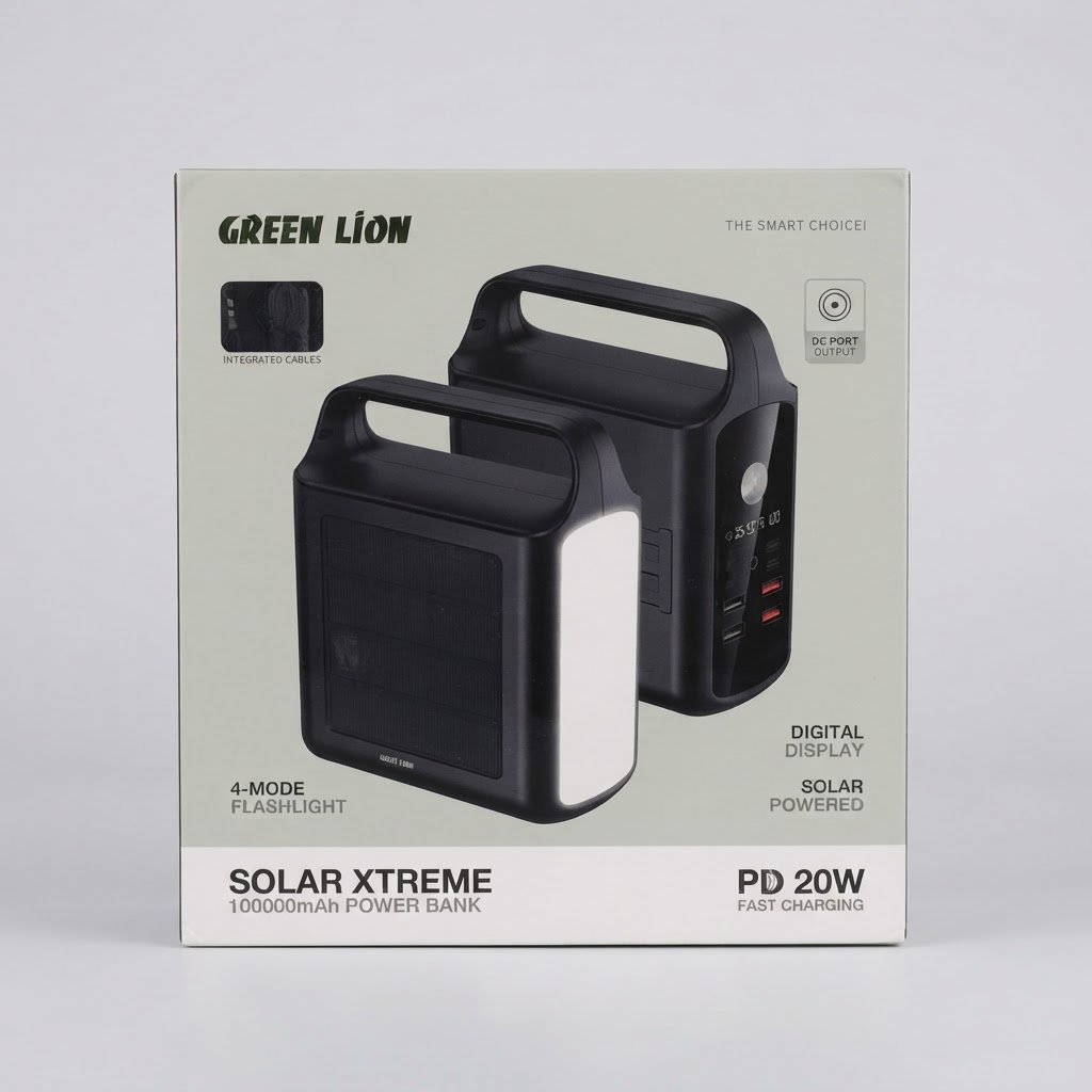 پاوربانک خورشیدی 100000 گرین لاین مدل Solar XTREME