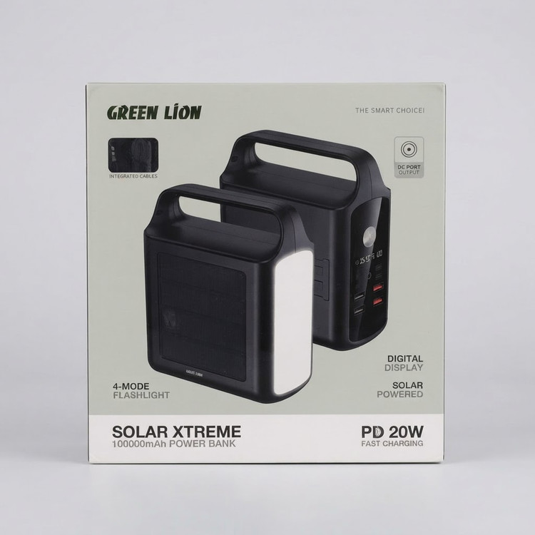 پاوربانک خورشیدی 100000 گرین لاین مدل Solar XTREME