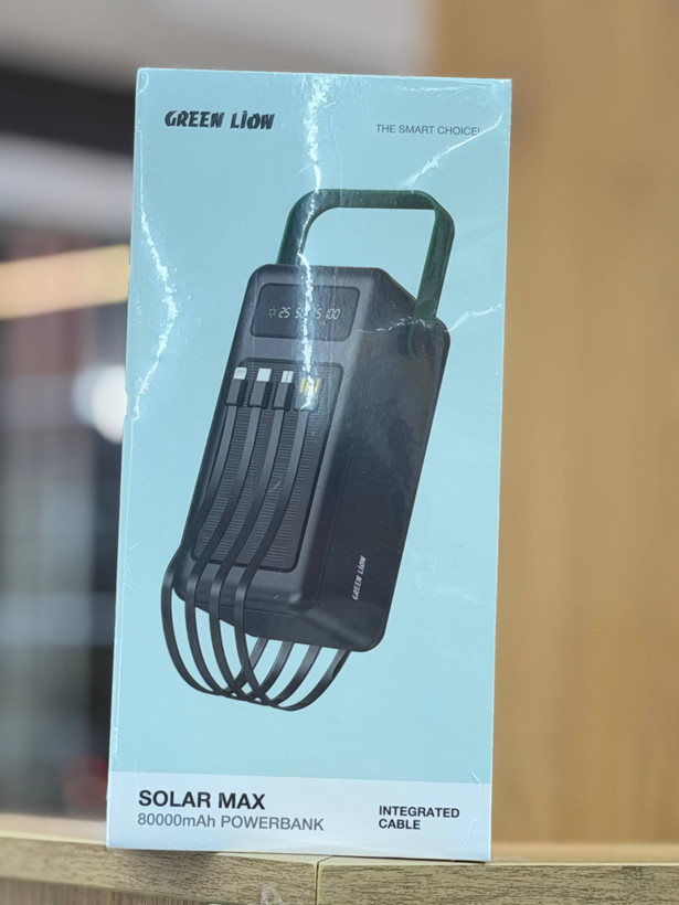 پاوربانک گرین لاین مدل solar max gl-p974 ظرفیت 80000 میلی آمپر ساعت