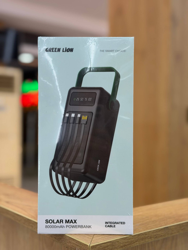 پاوربانک گرین لاین مدل solar max gl-p974 ظرفیت 80000 میلی آمپر ساعت